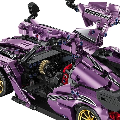 Miniatura 3 de Mesiondy Bloques de construcción de autos deportivos, juguetes para niños o adultos, 114 MOC modelo de coche de carreras, autos para niños de 12 a