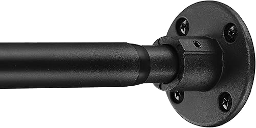 Barra colgante para armario, de 29 a 94 pulgadas, extensor de barra de armario para colgar Barra negra ajustable para colgar ropa, estante