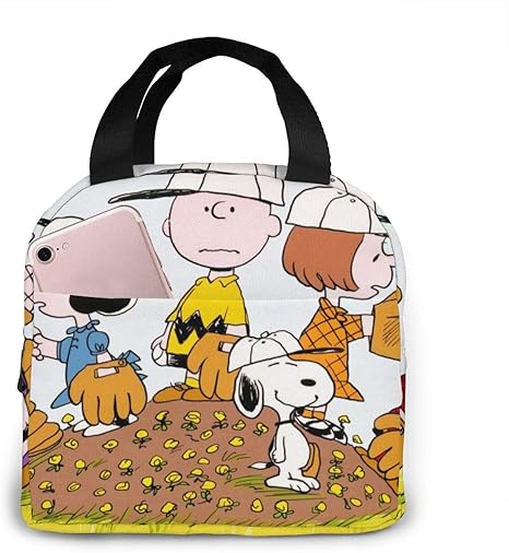 Amazon ランチバッグ 野球選手スヌーピー 弁当箱 保冷 保温 防水 漏れ防止 大容量 通勤 通校 旅行 子供用 男女兼用 ピクニック おしゃれ かわいい ランチバッグ ランチ巾着 ランチベルト オンライン通販