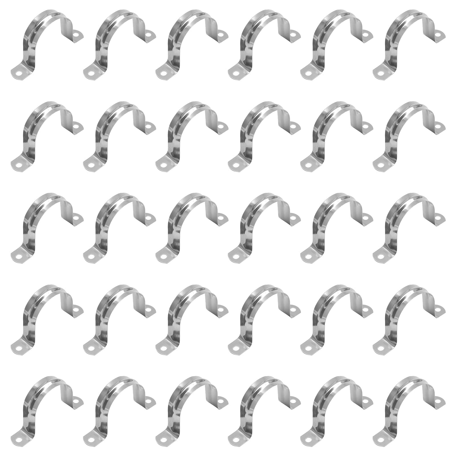 Bonsicoky M50 Rigid Pipe Strap, 2", Stainless Steel, 30Pcs