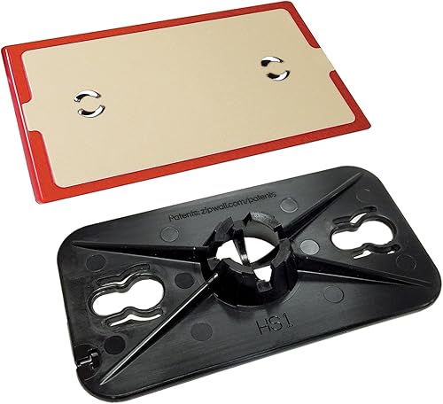 Miniatura 2 de ZipWall Head, placa antideslizante, TPH1, negro, rojo y ZipWall cremallera resistente para barreras contra el polvo, paquete de 2, HDAZ2, paquete de