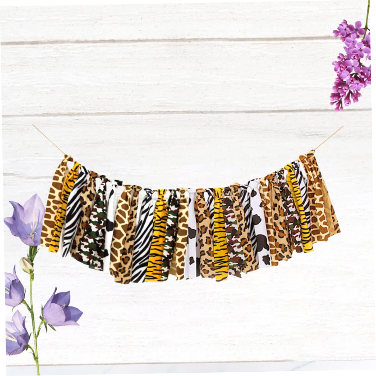 Cabilock Baby Birthday Party Banner 1PC Leopard Print Hanging Bunting Cozy Decor for Baby Shower Home Decor