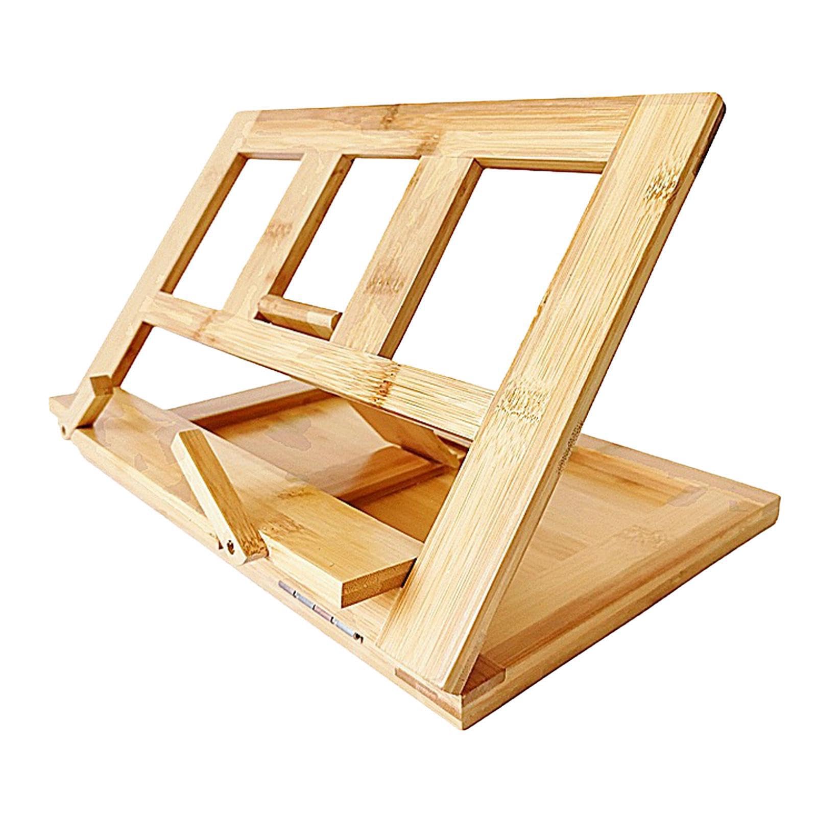 Supporto per spartiti musicali pieghevole per tastiera, leggero e portatile, espositore per spartiti musicali e ricette, supporto per tastiera, marrone, 33.5x23.5x2.5 cm