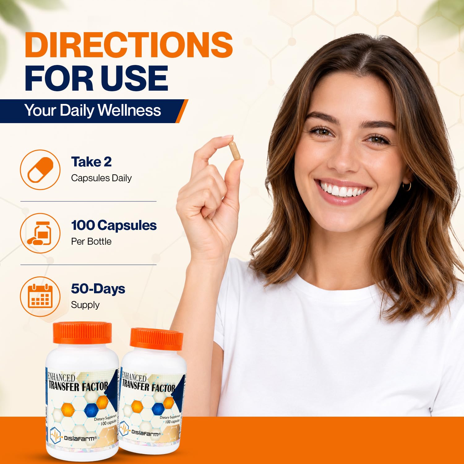 Transfer Factor Enhanced - Supports Immune Function & Daily Wellness | Egg Yolk, Cow Colostrum & Mushrooms Blend, Energy & Nutritional Support | Sourced from New Zealand, Hormone-Free - 100 Capsules — Amazon image 5