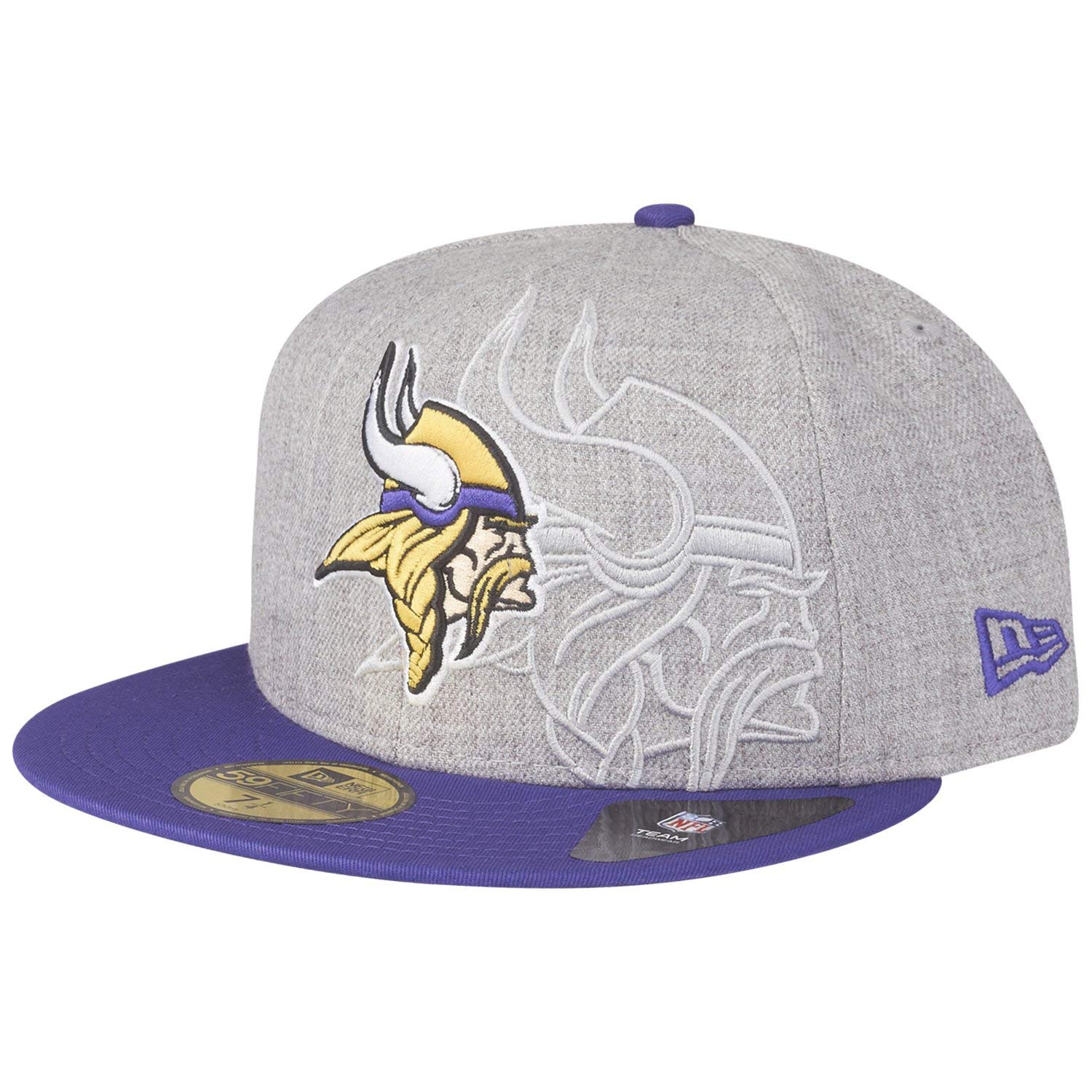 New Era 59Fifty - Cappellino dei Minnesota Vikings, motivo: Screening NFL, colore: Grigio