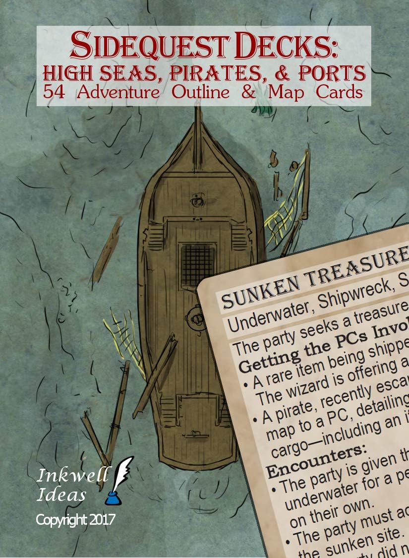 Sidequest Decks: High Seas, Pirates, & Ports Tabletop Game