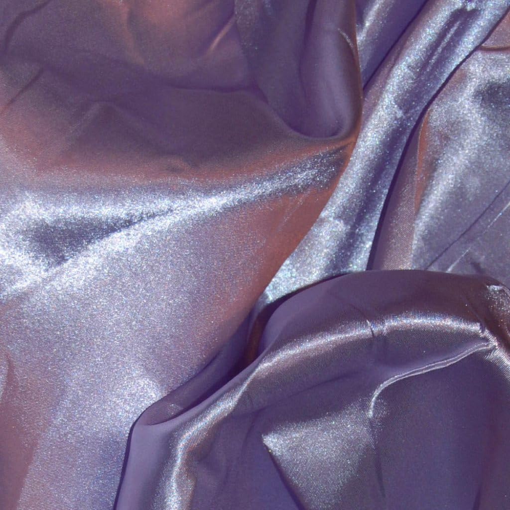CQL Satin Fabric by The Metre – 60 Inch Wide Satin Roll for Wedding Dresses, Bespoke Tailoring & Decoration Projects – Soft, Smooth, Silk-Like Finish(Lilac,5 Metre)