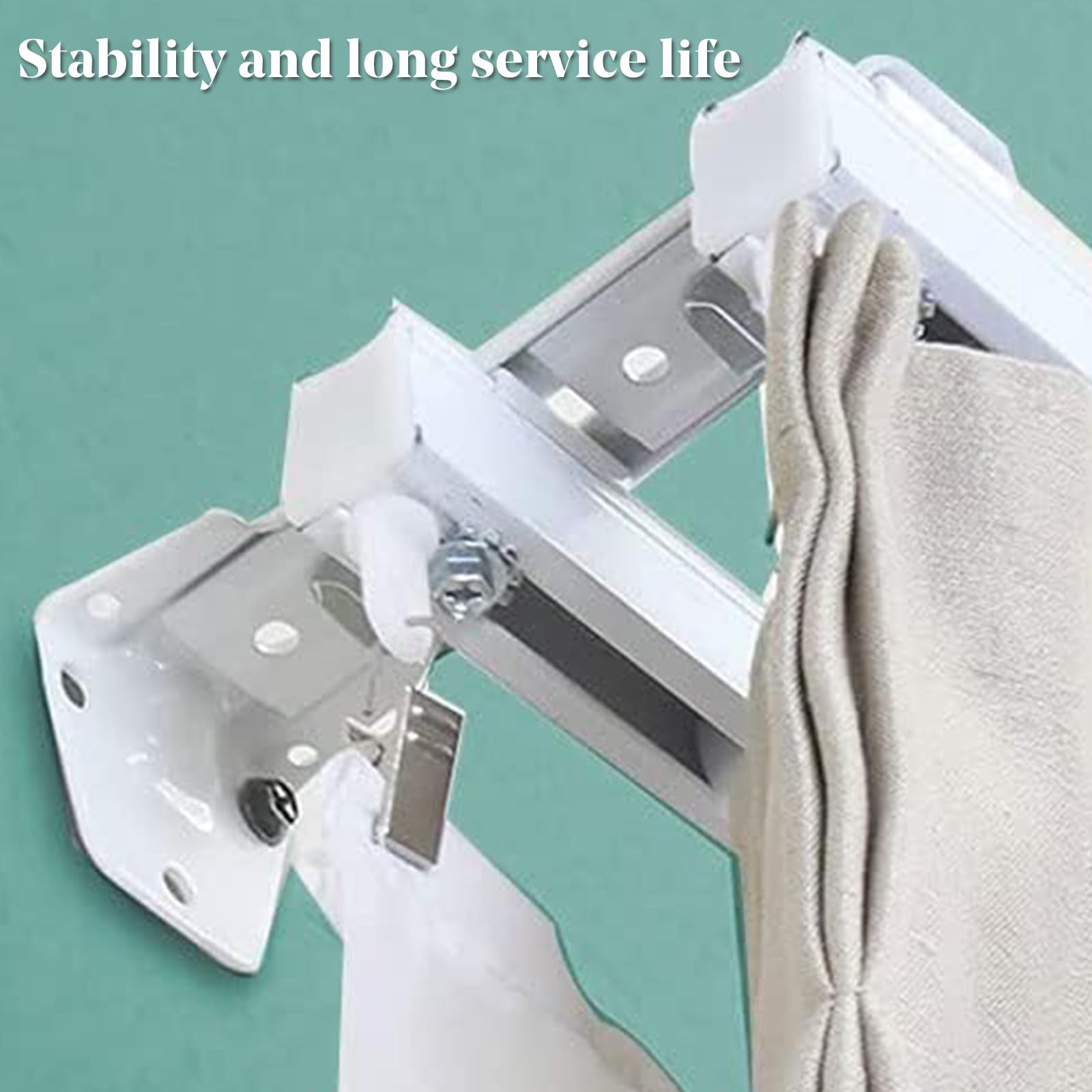Curtain Plastic Track Clip Buckle, 100Sliders Nylon Hanging Curtain Rail Gliders - Image 5