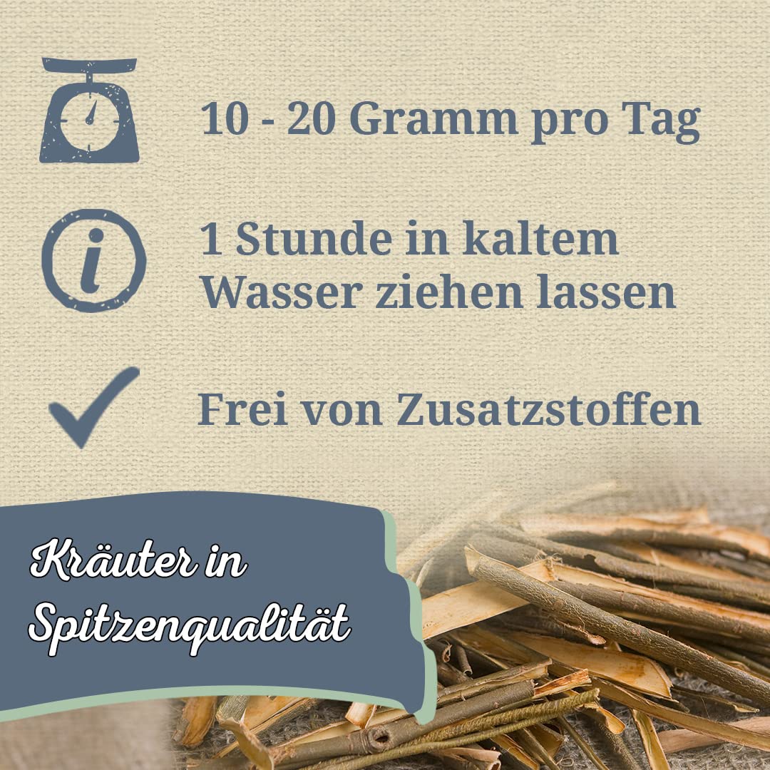 Krauterie Weidenrinde für Pferde, geschnitten (2000 g) | Artgerechtes Einzelfuttermittel für Pferde in Spitzenqualität - frei von Zusatzstoffen, getreidefrei, zuckerfrei, melassefrei