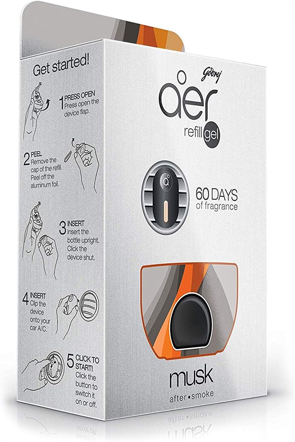 Godrej aer click, Car Air Freshener Refill Pack Musk After Smoke (10g