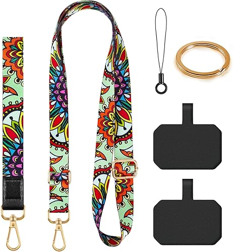 Miniatura 40 de Cordón para teléfono celular, correa cruzada para teléfono, correa de muñeca, cordones para llaves, correas de hombro ajustables universales