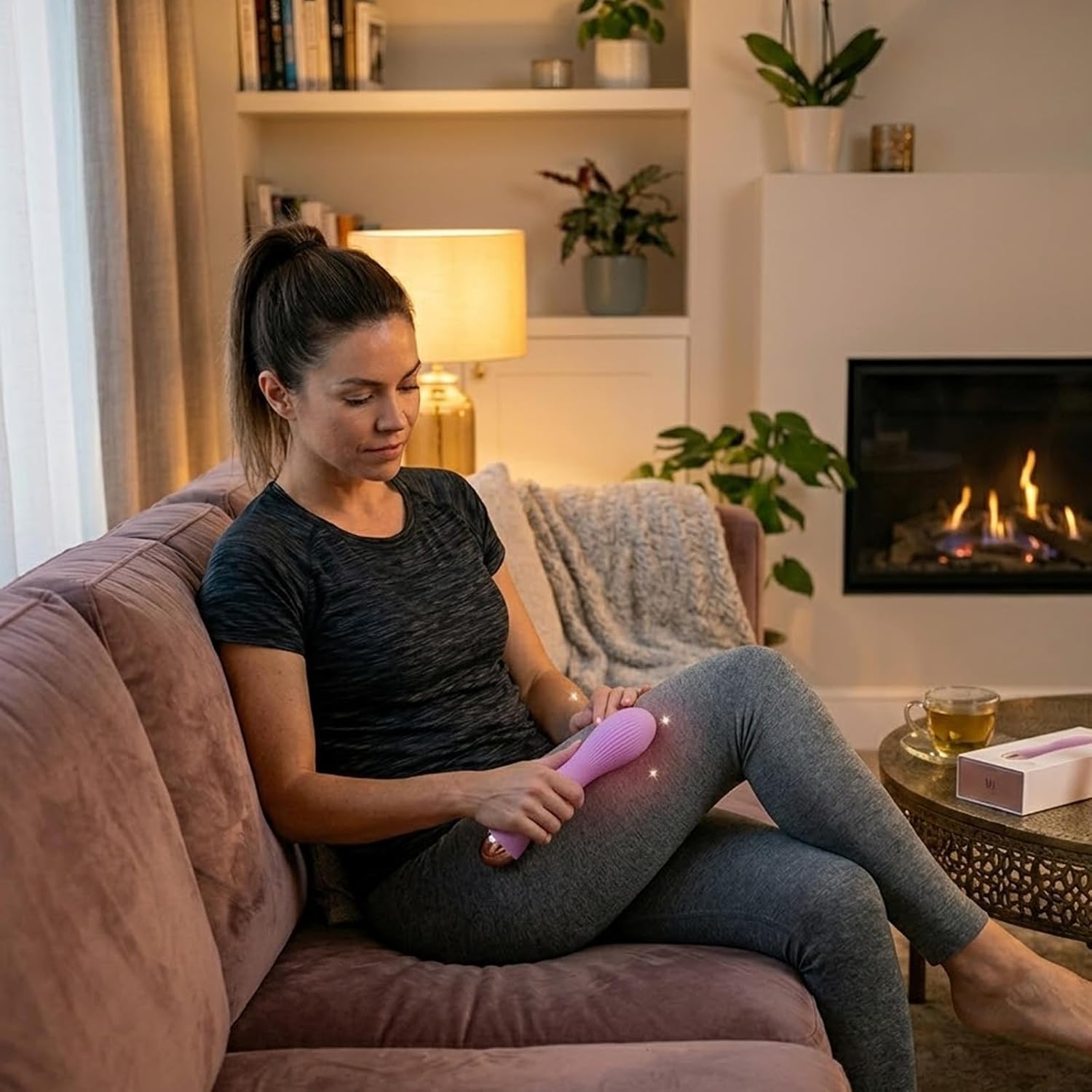 Workout Compact Travel Recovery Massage Tools with Powerful 20 Modes Electric Handheld Deep Tissues Percussion Muscle Massager (Dark Purple)