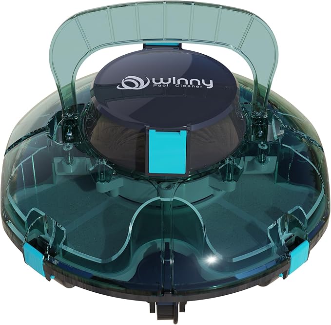 (2026 Upgrade) Cordless Robotic Pool Cleaner, Lasts 80 Min, Automatic Vacuum for Above-Ground Pools up to 650 Sq.ft, Portable, Self-Parking,