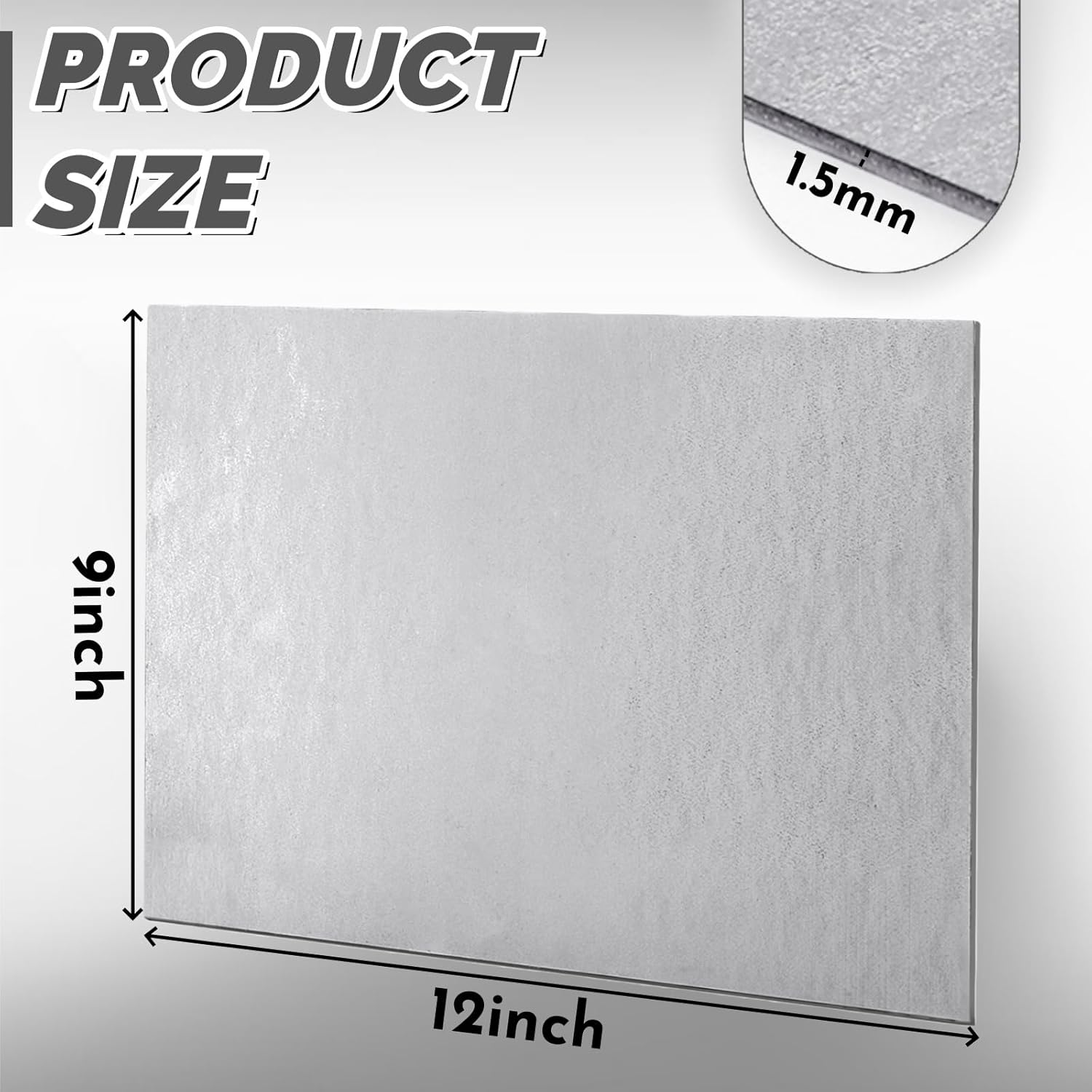 ZAVOOS 6 Pack 16 Gauge Steel Sheet, 12'' x 9'' Cold Rolled Mild Metal Plates for Crafting, 1.5mm Thick Weldable Carbon Steel Panels for Professional, Industrial, DIY Projects, Unpolished Finish