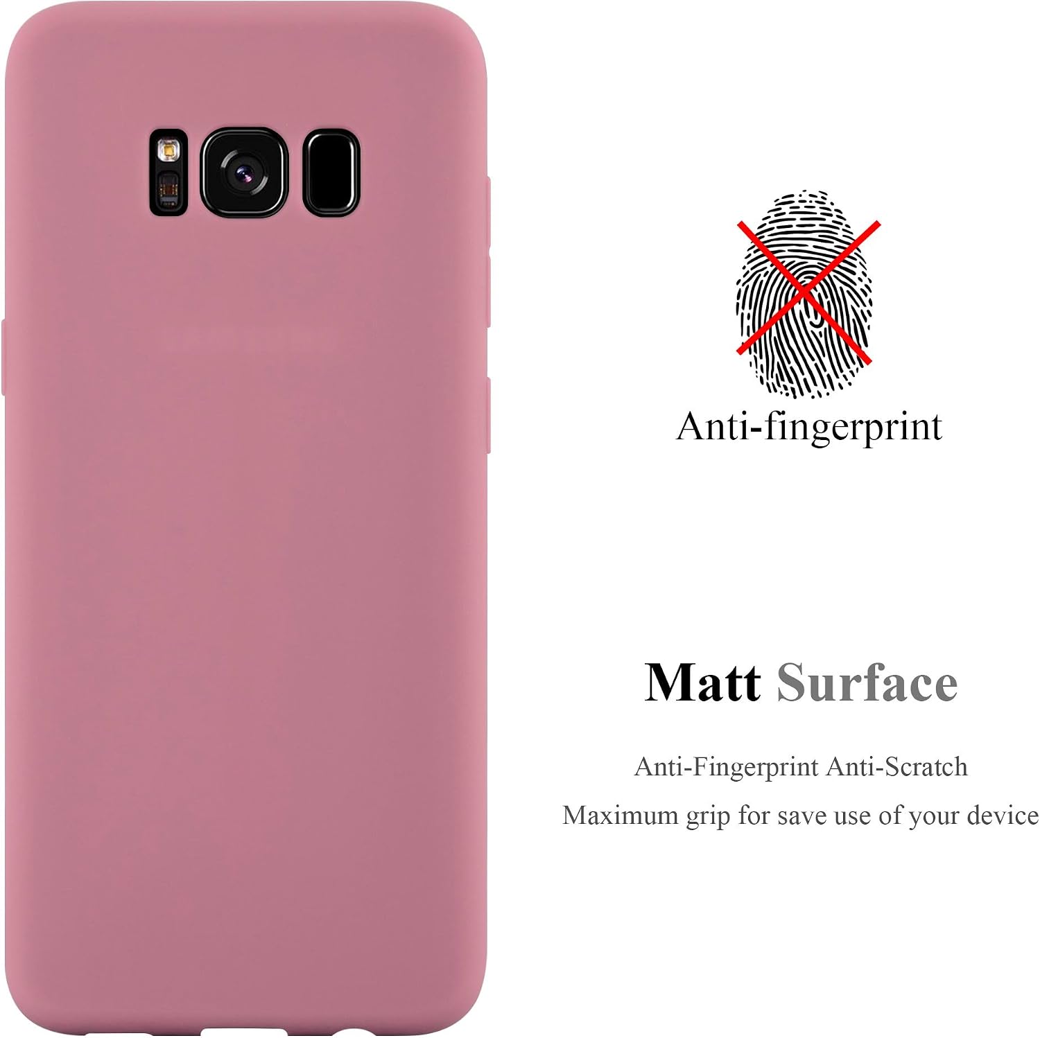 Cadorabo Case Compatible with Samsung Galaxy S8 Plus in Candy Pink - Shockproof and Scratch Resistant TPU Silicone Cover - Ultra Slim Protective Gel Shell Bumper Back Skin