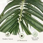 5ft Artificial Palm Tree Indoor Plant Tall Fake Tropical Paradise Palm Tree in Pot with Real Bark Design Faux Areca Palm Tree for Home Office Living Room Bedroom Farmhouse Modern Decor 1pcs