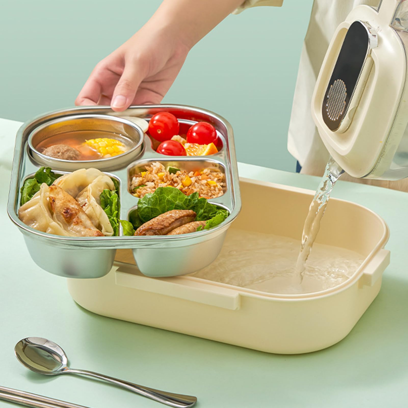 Lunchbox Dziecięcy Ze Stali Nierdzewnej Wielorazowy Pojemnik Do Żywności