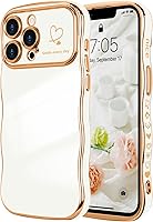 Vista 83 de LCHULLE Funda para iPhone Air para mujeres y niñas, lindo marco ondulado con forma rizada con patrón de corazón de amor, cubierta de protección