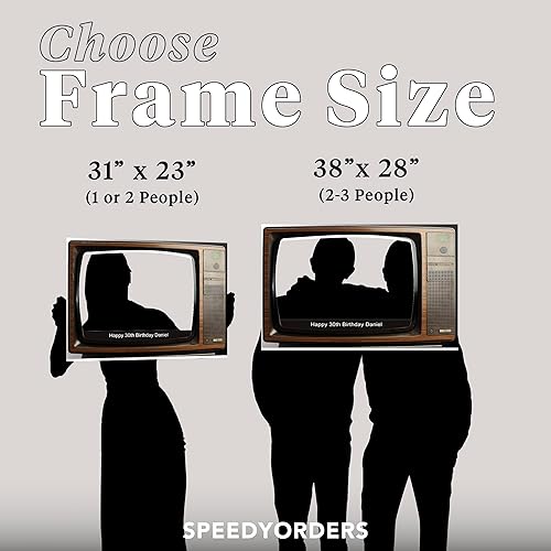 Miniatura 3 de Juego de TV retro personalizado con soporte para fotos de 36 x 24, 48 x 36; Televisión de redes sociales personalizada, pantalla de telly