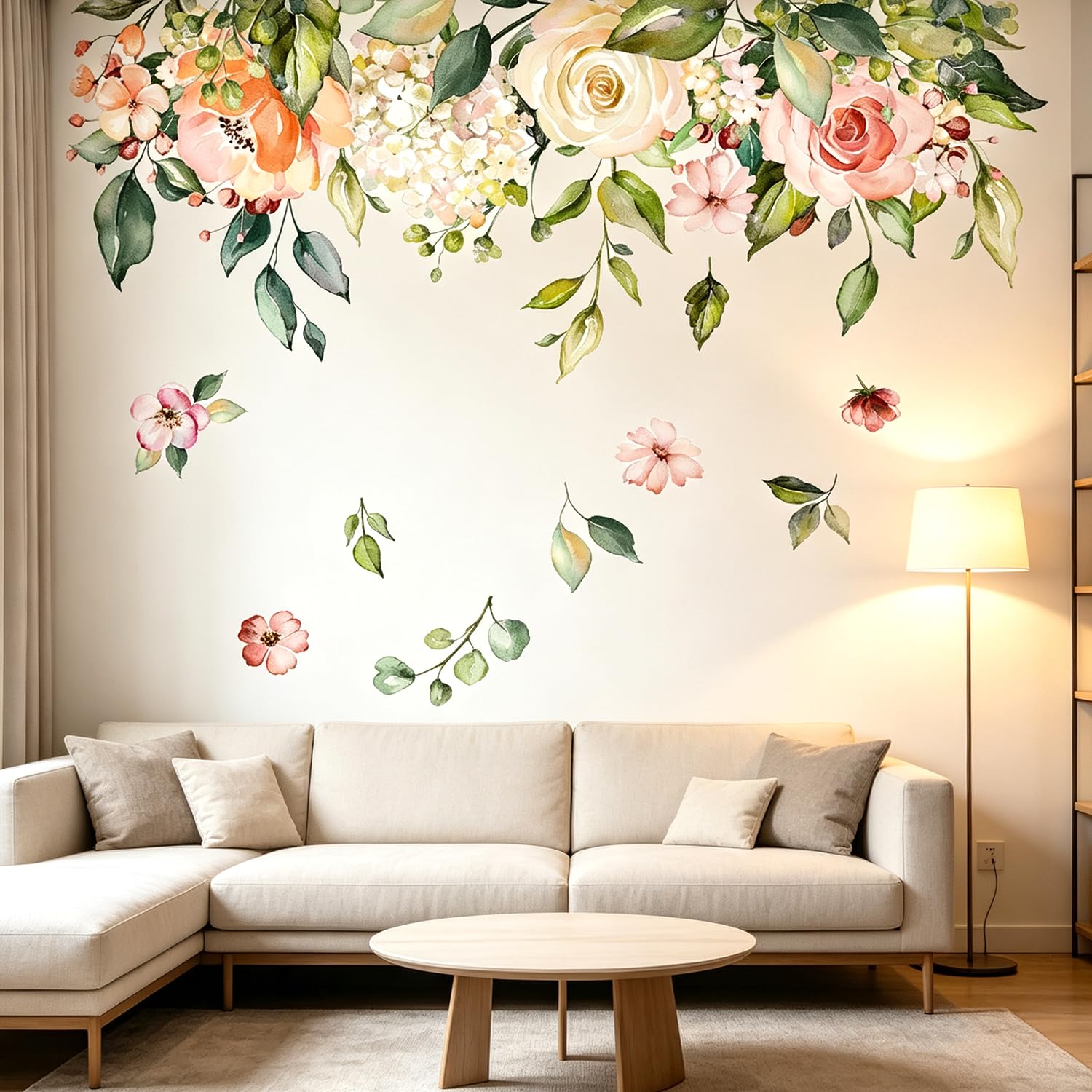 Murales de arte extraíbles ideales para la guardería y el dormitorio infantil con diseño floral
