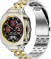 Vista 10 de HASLFM - Caja de metal y correas compatibles con Samsung Galaxy Watch 6/5/4 de 44 mm, correa de reloj resistente de acero inoxidable con cubierta