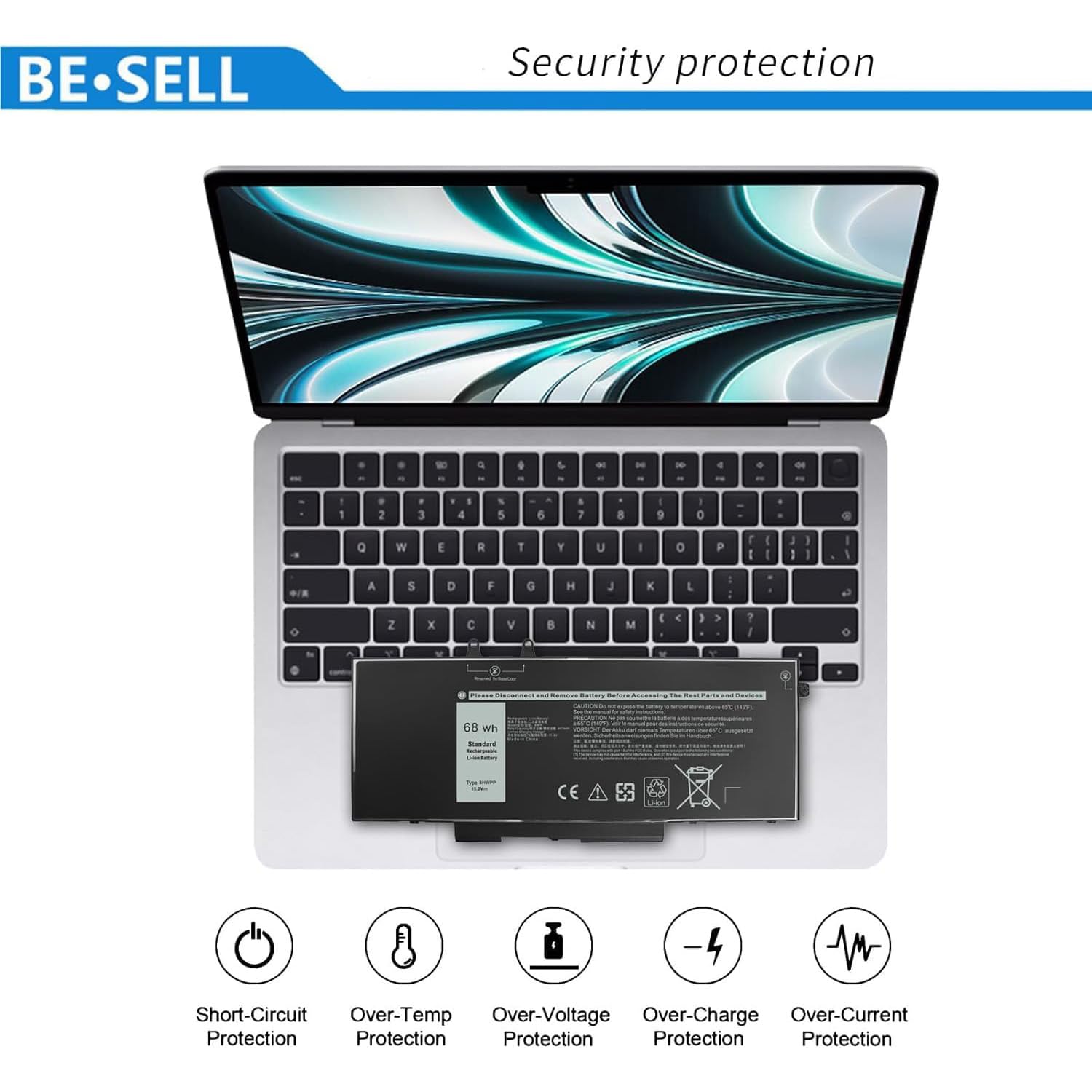 3HWPP 68Wh Ersetzen für Dell Latitude 5510 5511 5501 5410 / Precision