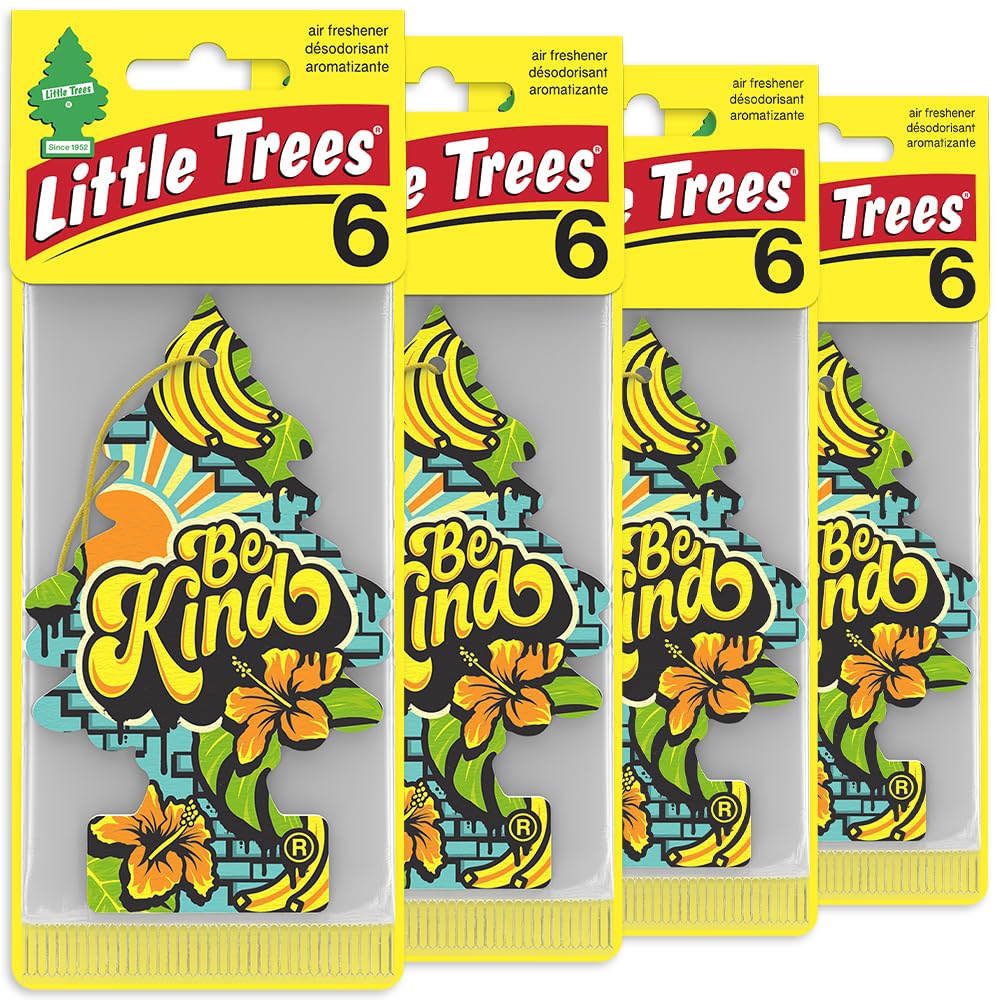 LITTLE TREES Car Air Freshener | Hanging Tree Provides Long Lasting Scent for Auto and Home | Be Kind, 24 Air Fresheners