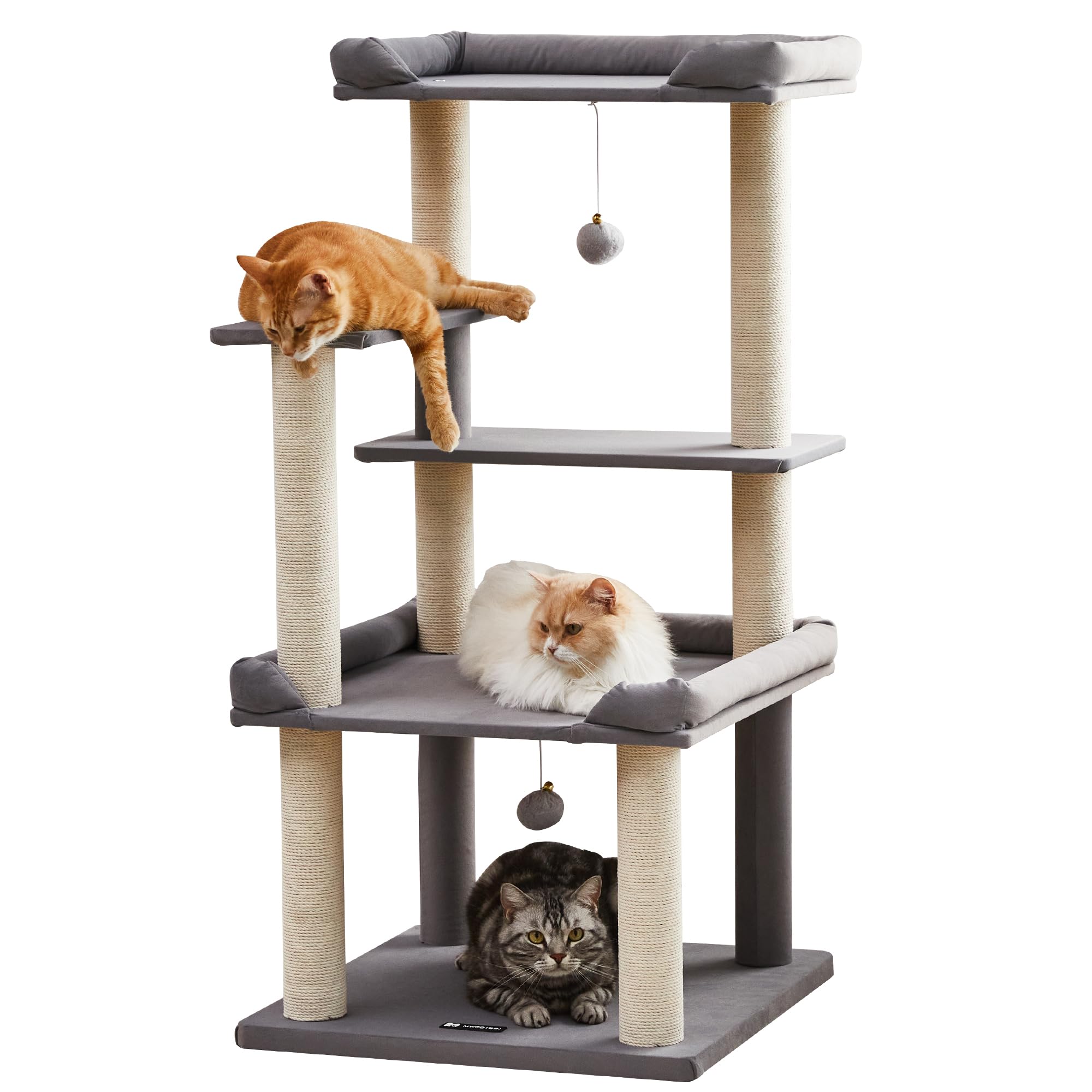 Amazon | MWPO 猫タワー 新素材 大型猫 シニア猫 据え置き 安定