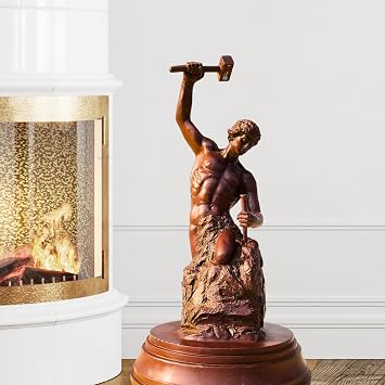Bronze Statue and Sculpture of Self Made Man 17.7 Height Male Figure Sculpture for Bronze Decoration in Home Office and Librarie