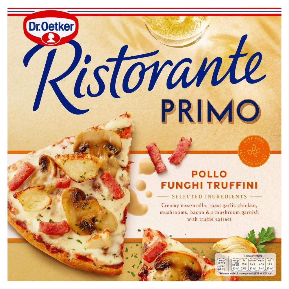 Dr. Oetker Ristorante Primo Pollo Truffini Chicken and Mushroom Pizza 375g