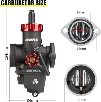 NIBBI 30mm Carburetor PEZ28 Carb High Performance Upgrade for PZ30 250cc Hawk Pit Dirt Bike Scooter Motorcycle