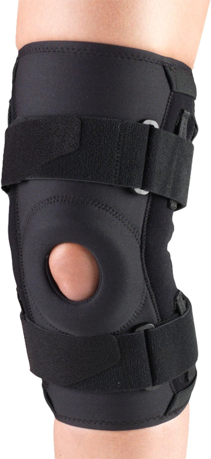 OTCKnee Stabilizer R.O.M. Orthotex Hinged Bars, Black, 2X-Large
