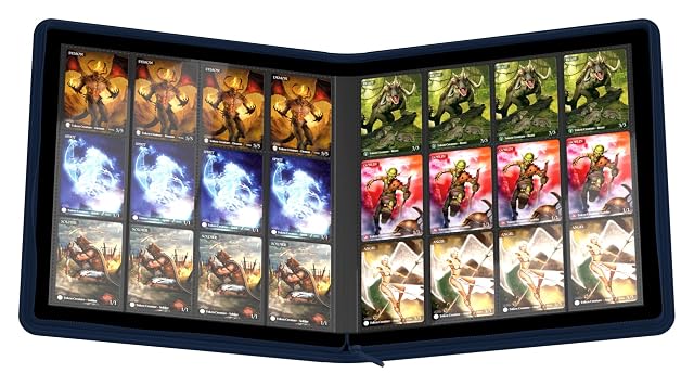 Foto 7 de 8 de Ultimate Guard UGD10344 QuadRow - Carpeta con Cremallera y Hojas con 12 Fundas para Cartas, Color Azul Oscuro