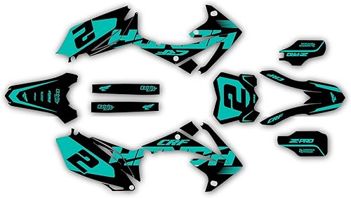 Miniatura 5 de Kit de gráficos para Honda CRF450R (2009-2012) Serie Flight Rojo 21 Mil-Dirt Pit Bike Adhesivos de Motocicleta, Adhesivo de Carreras de Motocross