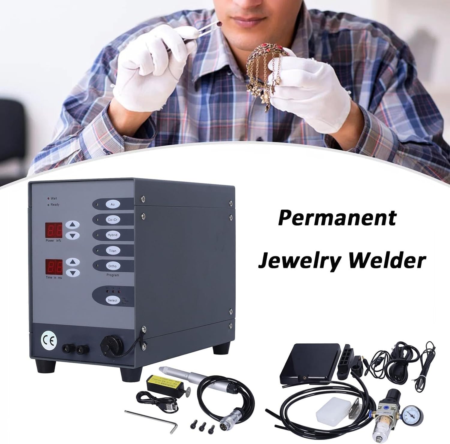 Welder Machine 110V Pulse Arc Welder, Electric Permanent Jewelry Welding Machine Stick Welder, CNC Spot Welder For Jewelry Welding Tools, Jewelry Repair Tool 50-600A