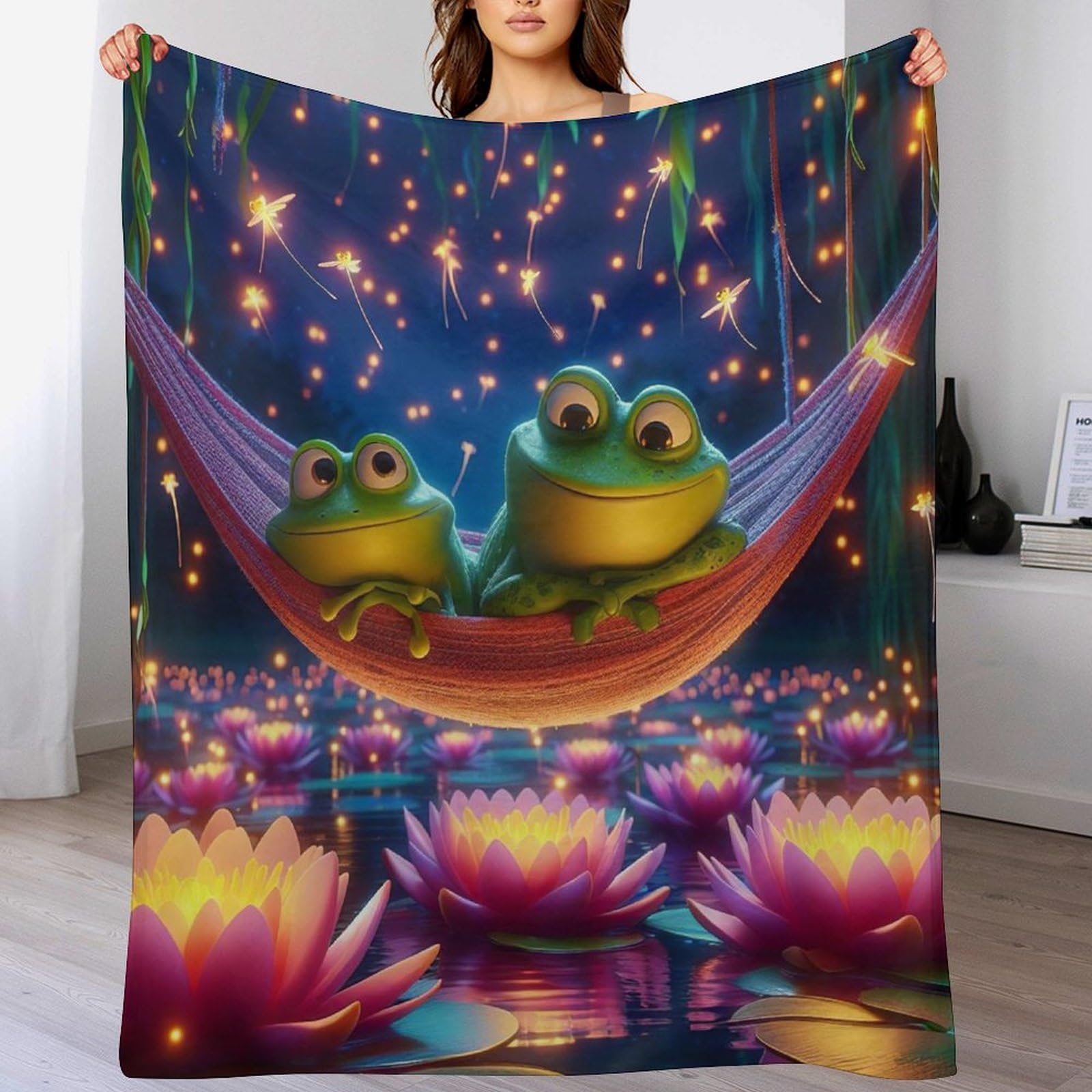 Manta de rana suave de 130x150 cm para regalar a ninos y adultos