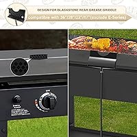 Vista 2 de Recogedor de grasa para Blackstone, embudo de drenaje de grasa trasero para parrilla plana Blackstone, accesorios Blackstone, puerta de grasa