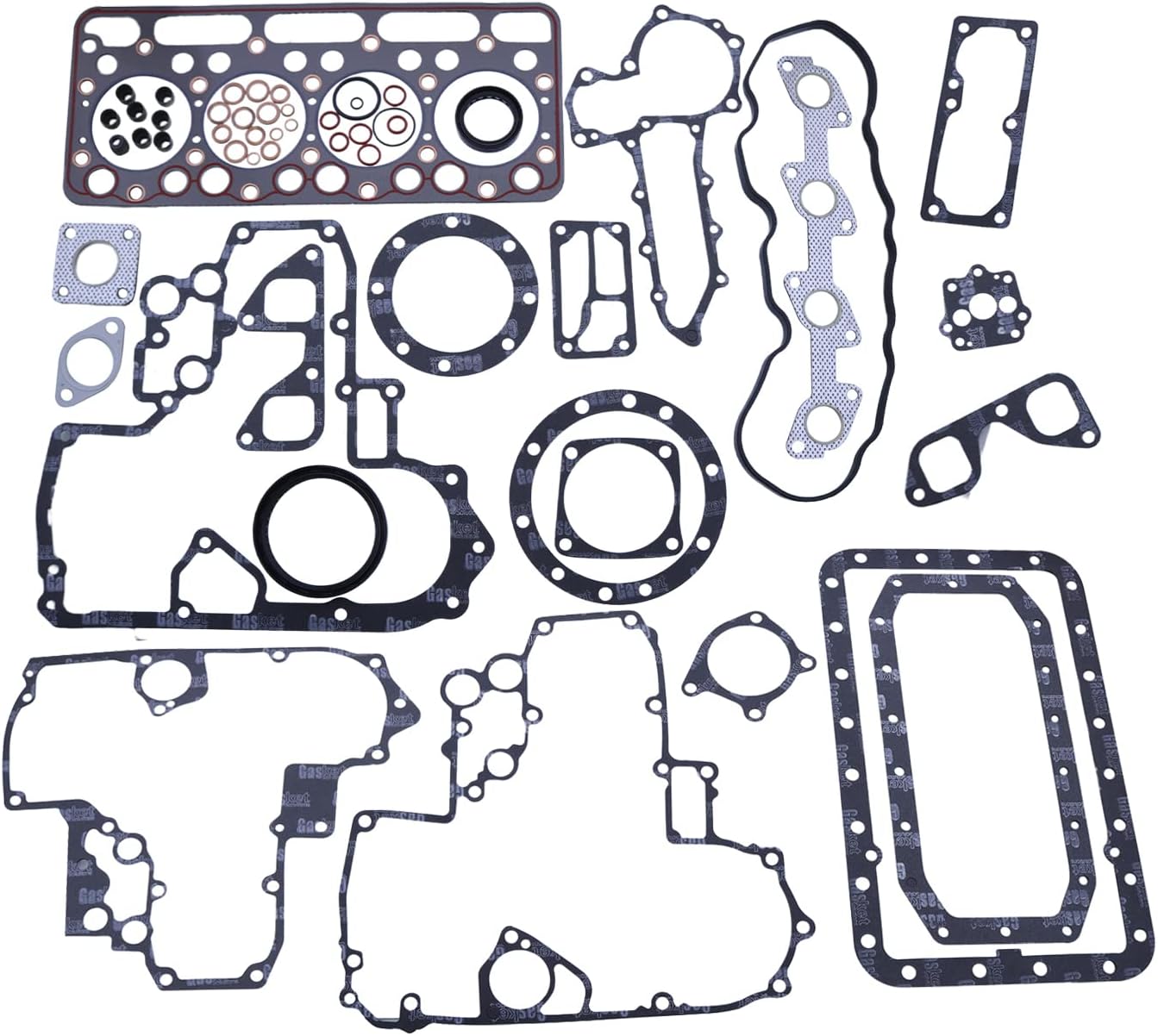 Full Gasket Set(Upper, Lower and Head Gasket) Compatible with Kubota V1702 and Bobcat 743
