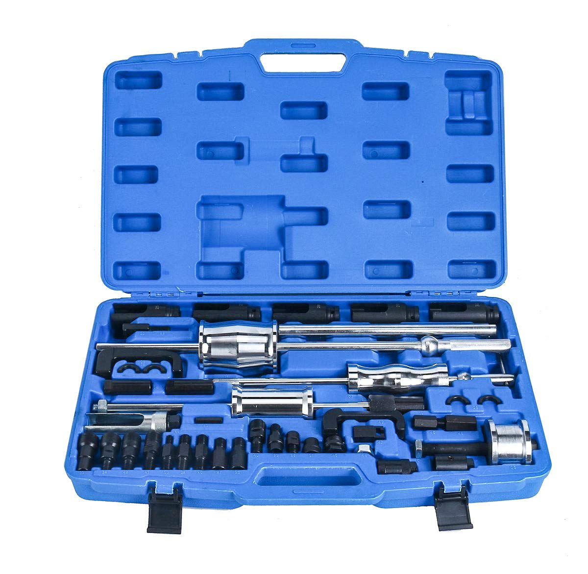 FreeTec Diesel extractor de inyector de combustible Martillo deslizante extractor con Common Rail adaptador, 40 piezas