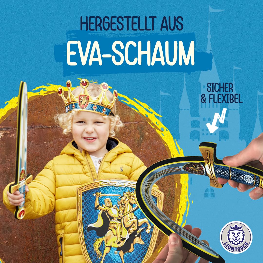 Liontouch - Ritter Spielzeugschwert & Schild für Jungen – 3-6 Jahre | Mittelalterliches Rollenspiel-Set aus Schaumstoff für Kinder & Kleinkinder | Sicheres Zubehör für Verkleidung & Ritterkostüme