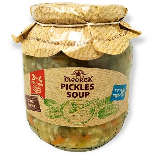 Dworek Pickles Soup, 100% Natural, No Preservatives, Non-GMO and Easy to Prepare Soup with Spring Water 24.3 Oz Pack of 1
