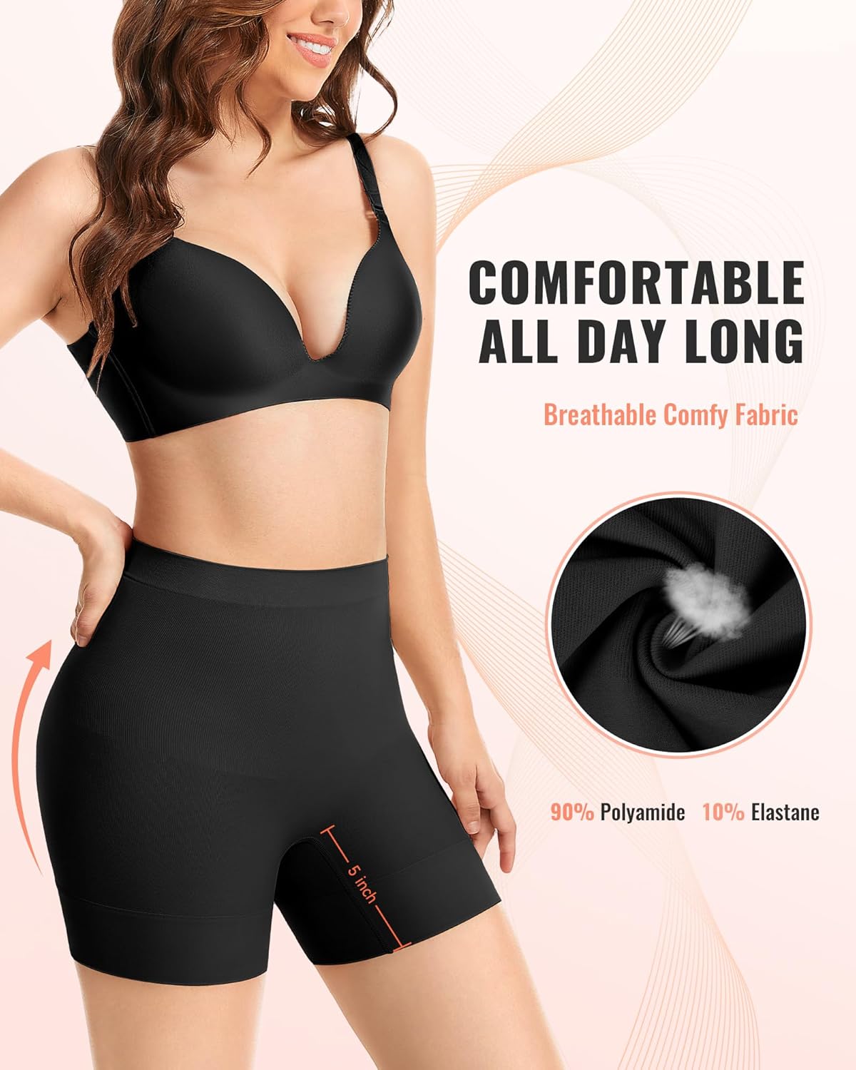 Shapewear Tummy Control Seamless Slip Shorts for Under Dress Breathable Anti Chafing Shaper Shorts for Women - Image 4