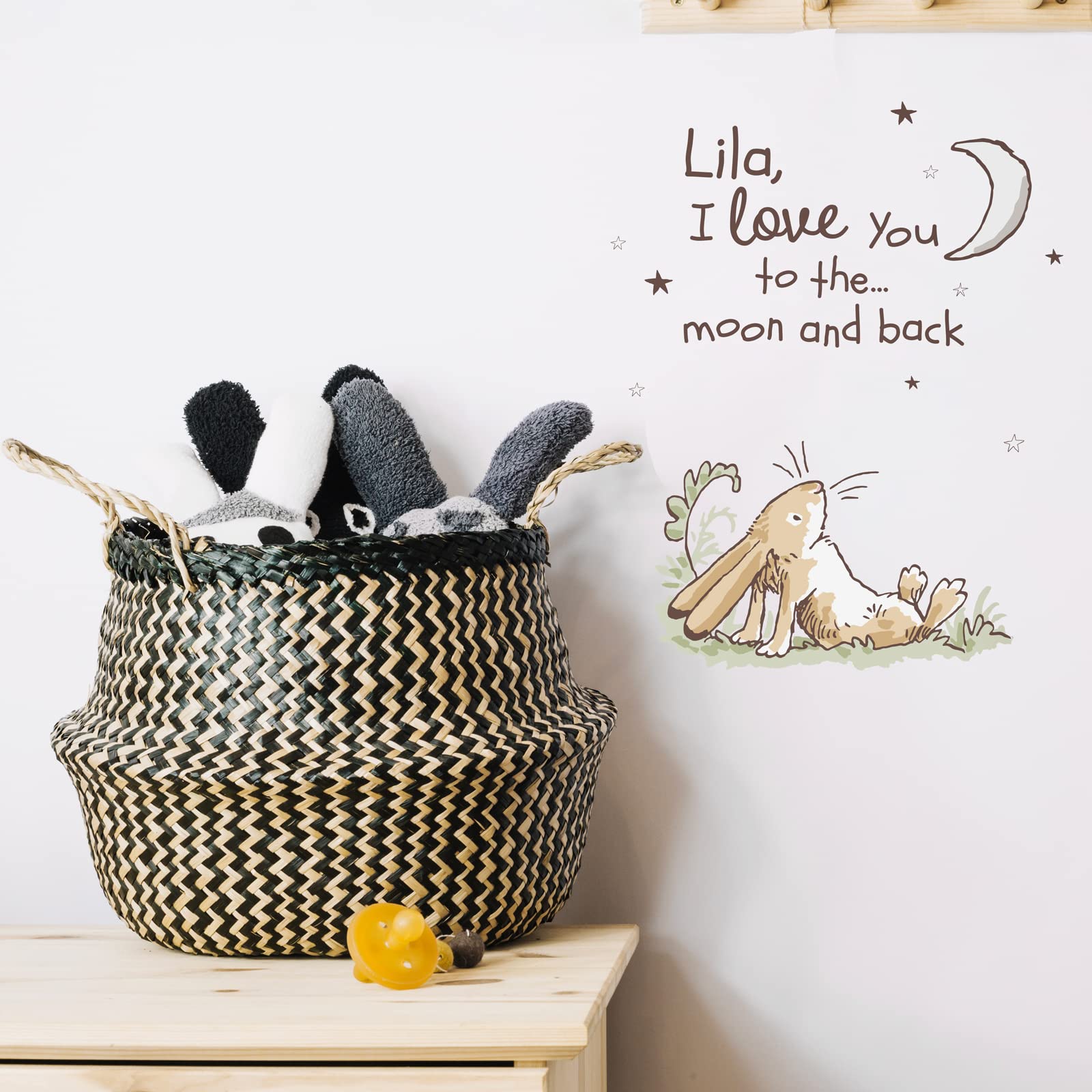 Stickerscape Guess How Much I Love You Wall Sticker (Personalised I Love You - Regular) | Nursery Wall Stickers, Woodland Wall Stickers, Nursery Wall Decor | Easy to Apply, Cleanly Removable