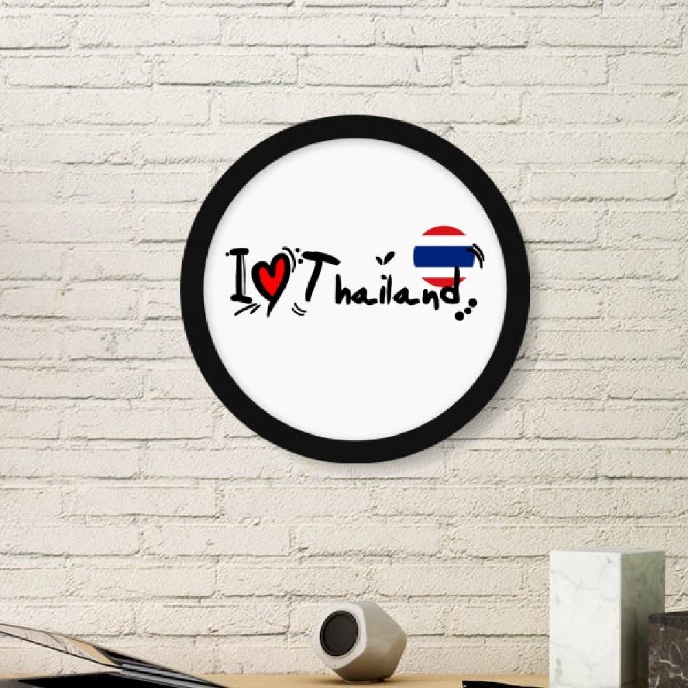 Cadre photo Thaïlande rond en bois noir pour créer une ambiance zen dans la chambre