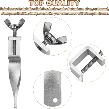 Rain Sensor Gutter Mount Bracket, Fits for Hunter Wireless rain Sensor, Mini Clik, and Solar Sync Sensor -2 Pcs