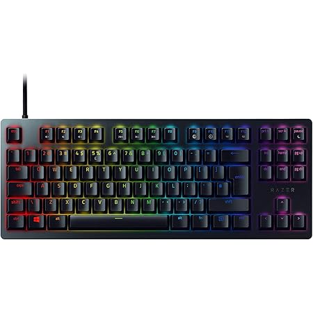 Razer Huntsman Tournament Edition - TKL Mechanical Gaming Keyboard (Compact Keyboard with Fastest Linear Opto-Mechanical Switches, PBT Keycaps, RGB Chroma Lighting)
