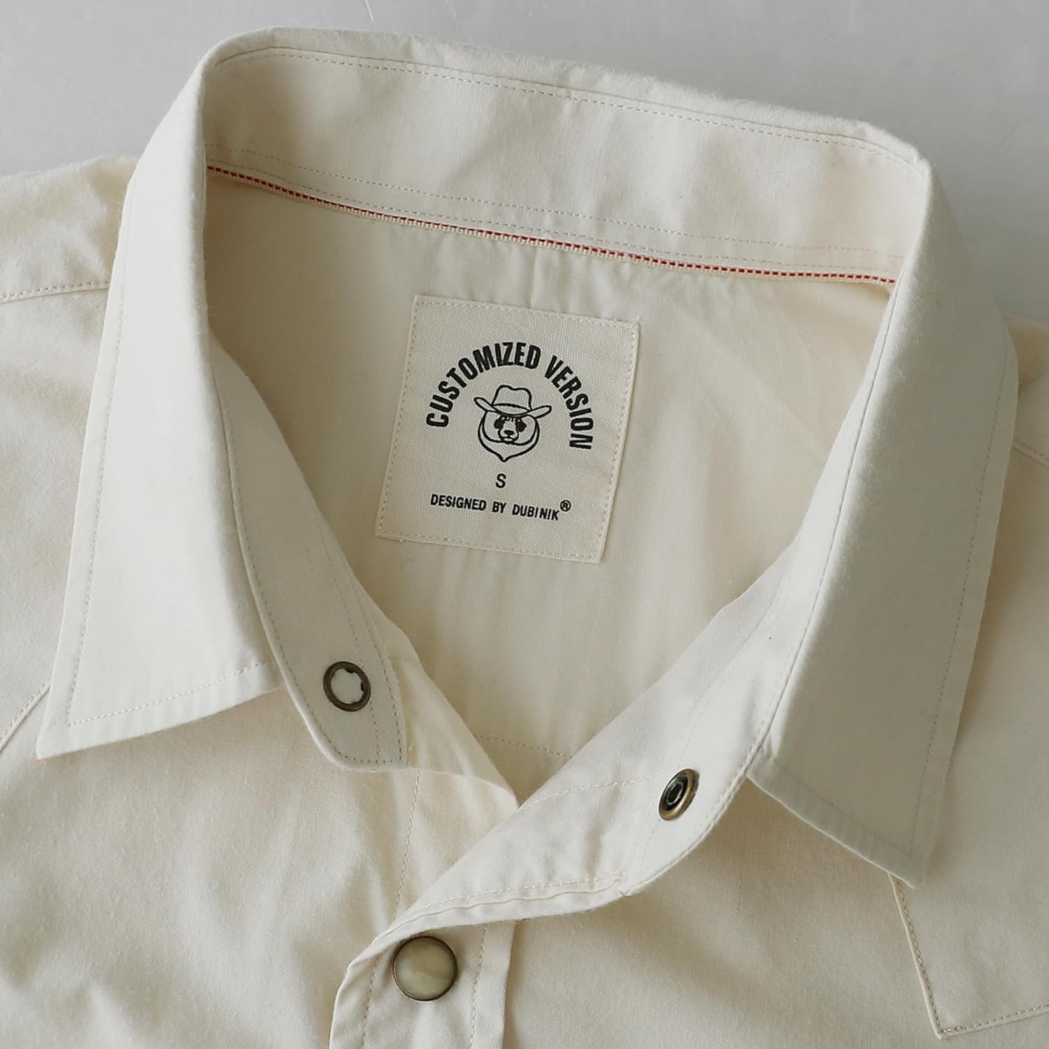 Dubinik® Pearl Snap Shirts for Men Long Sleeve Lightweight Casual Western Plaid Cowboy Cotton Vintage Work Shirt - Image 3