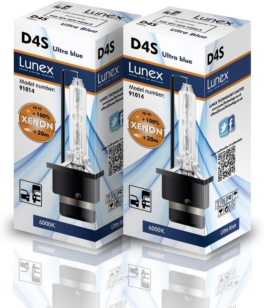 LunexD4S Headlight Lamp Xenon Replacement Bulbs (6000K)