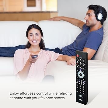 RCA Universal Remote Control for TV, Streaming Players & Cable Boxes, 3 Device Remote, Backlit Keypad, Long Range IR, Easy Setup, Compatible with Roku, Fire TV & More