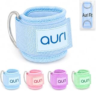 Ankle Strap for Cable Machine - Padded Neoprene Cuff with Stainless Steel D-Ring for Comfort & Support During Glute Kickbacks, Leg Extensions, Hip Abductors & Lower Body Workouts